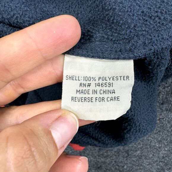 Drake Camp Fleece Pullover 2.0 Men's Medium Navy Red 1/2 Zip Outdoors - Picture 7 of 7